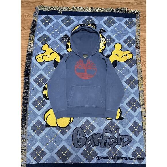 Vintage Timberland Thrashed and Faded Baggy Fit Hoodie - Picture 1 of 6